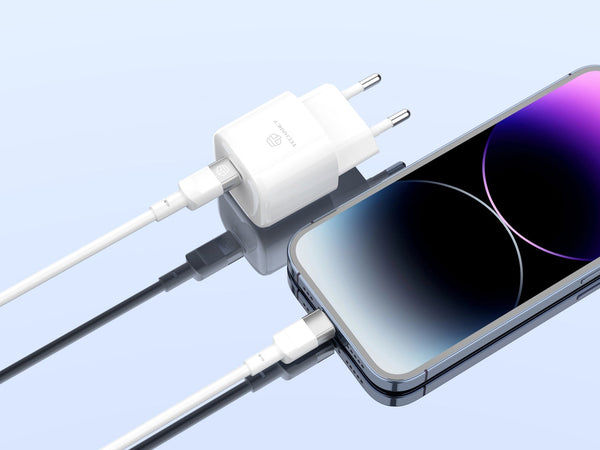 Techancy Cabo USB-C para Lightning PD 30W · 1 m · Branco